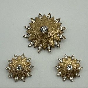 Rare Antique set of earrings and brooch Castlemark #659